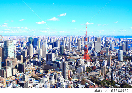 東京都 東京の街並みと東京タワー 東京都 東京の街並みと東京タワー 65288982