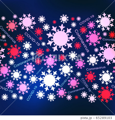 Seamless pattern with coronavirus cell symbol. 65289103