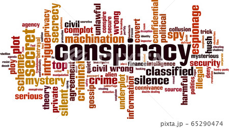 Conspiracy word cloud Conspiracy word cloud 65290474