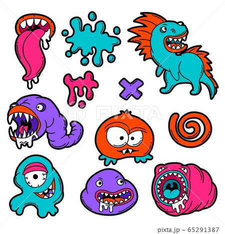 Set of cartoon monsters. 65291387