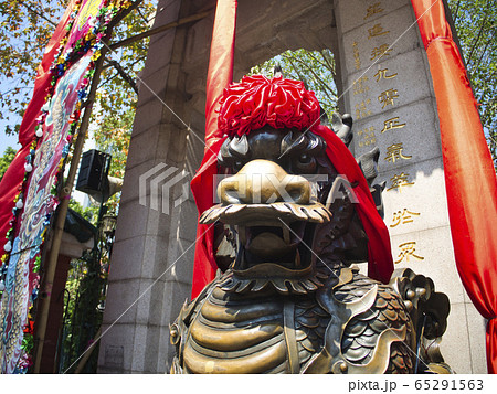 【香港】黄大仙廟の麒麟像 65291563