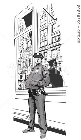 Policeman Drawing Realistic