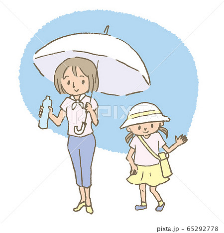夏　熱中症対策　日傘　水筒 65292778