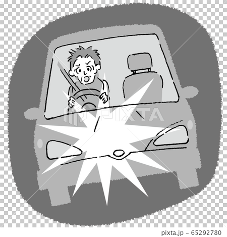 衝突事故　モノクロ 65292780
