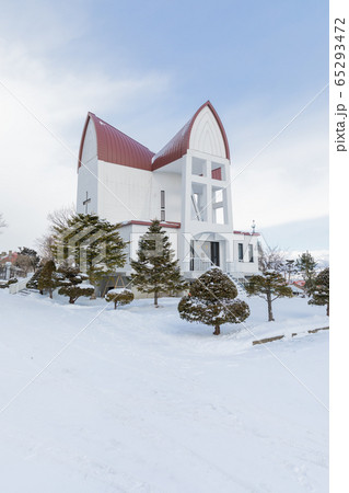 函館_聖ヨハネ教会雪景色 65293472
