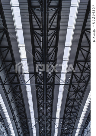 ceiling of an airport hall of industrial appearance 65294357