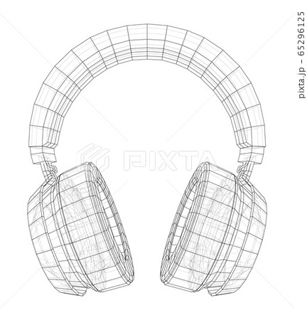 Headphones concept outline. Vector Headphones concept outline. Vector 65296125