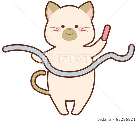 運動会・体育祭の猫 65296921