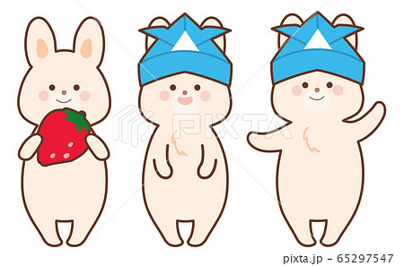 5月 こどもの日のうさぎ セットのイラスト素材