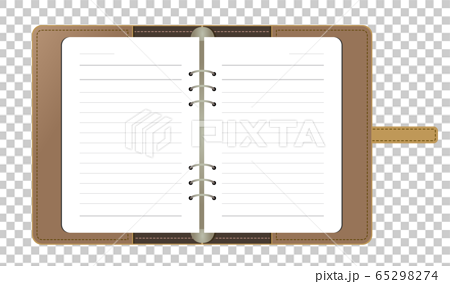 手帳と見開き空白ページのリングノート3のイラスト素材
