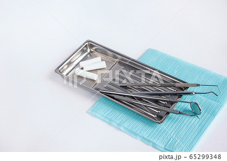 Group of tools, accessories for dental treatment. 65299348