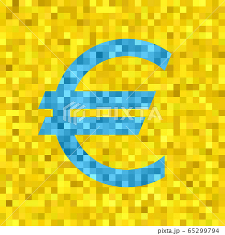 Pixel vector euro symbol 65299794
