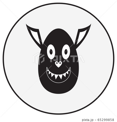 Vector monochrome monster character Vector monochrome monster character 65299858