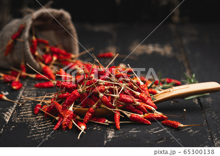 Red peppers in a white background 65300138