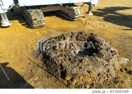 柱状改良　地盤補強工事　施工管理 65300399