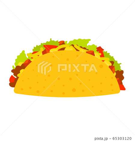 Taco Mexico food. Tacos with meat and vegetable. 65303120