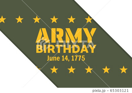 U.S. Army Birthdays. Holiday concept. Template for background, banner, card, poster with text 65303121