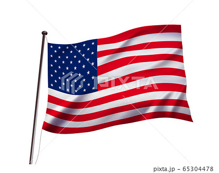 アメリカの国旗イメージ 星条旗 3dイラストレーションのイラスト素材