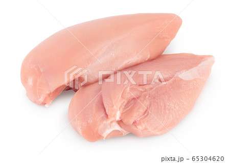 Fresh chicken fillet isolated on white background with clipping path and full depth of field. Fresh chicken fillet isolated on white background with clipping path and full depth of field. 65304620
