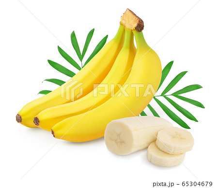 Bunch of bananas isolated on white background with clipping path and full depth of field. 65304679