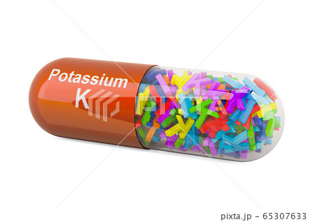 Nieuwe aankomst medeklinker geur Potassium, kalium K, dietary supplementのイラスト素材 [65307633] - PIXTA