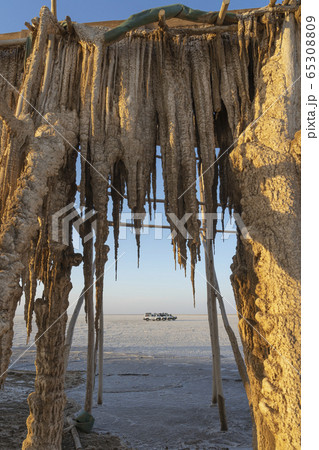Salt concretions in the salt plains in the Danakil Depression in Ethiopia. Salt concretions in the salt plains in the Danakil Depression in Ethiopia. 65308809