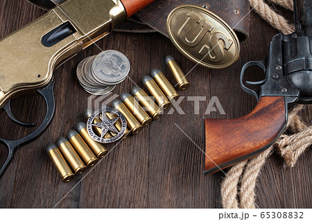 Wild west weapons, ammunition and Texas Rangers 65308832
