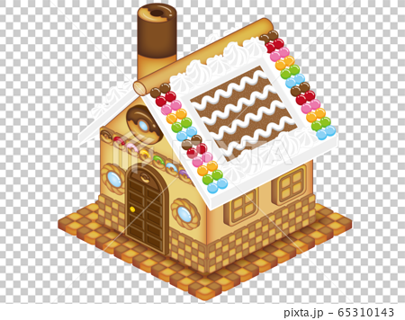 お菓子の家のイラスト素材