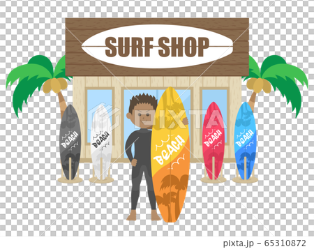 サーフショップのイラスト 65310872