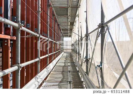 建設現場　足場 65311488