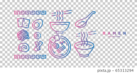 ラーメン ライン アイコン 65313294