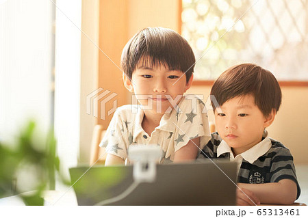 ビデオチャットをする男の子 65313461