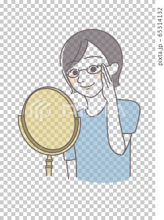 Woman trying glasses Woman trying glasses 65314132