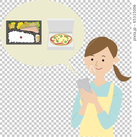 女人訂購交付矢量 65315006