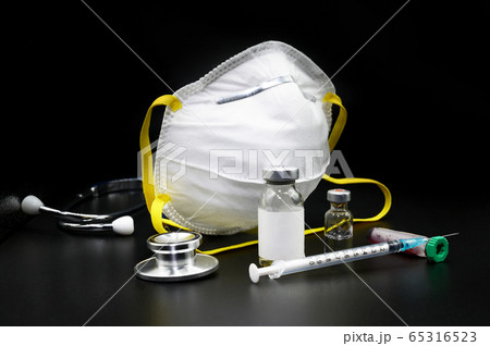 Medical healthcare concept. Diagnosis and cure of Coronavirus. stethoscope, blood test, mask and Medical healthcare concept. Diagnosis and cure of Coronavirus. stethoscope, blood test, mask and 65316523