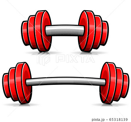 Vector barbell isolated cartoon design 65318139