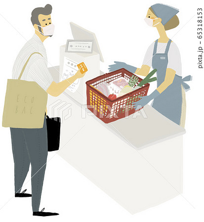 レジ　感染症対策 65318153