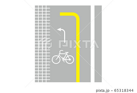 規制標示普通自転車の交差点進入禁止のイラスト素材 [65318344] - PIXTA