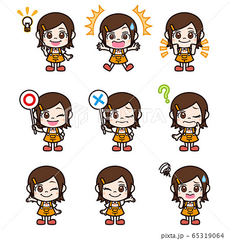 女の子の表情セット 65319064