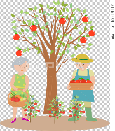 ガーデニング　おじいちゃんとおばあちゃん 65319117