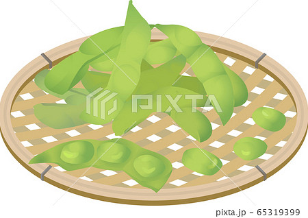 枝豆　かご盛り　イラスト 65319399