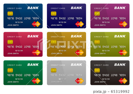 クレジットカードのセット　Credit Cards design set 65319992