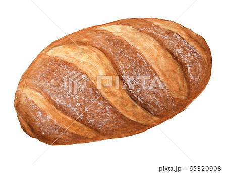 ライ麦パン　手描き　水彩 65320908