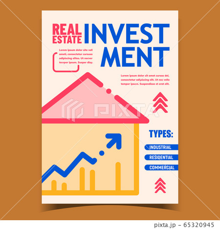 Real Estate Investment Advertising Poster Vector Illustration 65320945