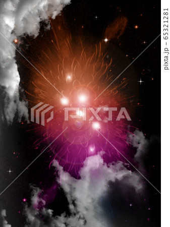 galaxy in a free space. 3D rendering 65321281