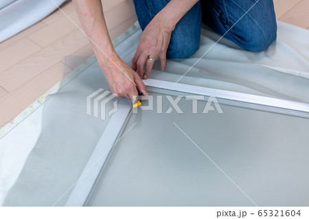 網戸の張替え DIY 網戸の張替え DIY 65321604