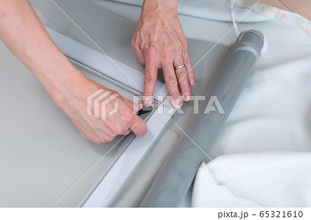 網戸の張替え　DIY 65321610