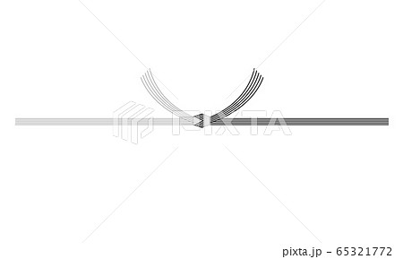 熨斗紙_黒白結び切り 水引（5本）弔事用 65321772