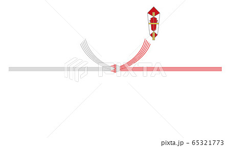 熨斗紙_紅白結び切り 水引（5本） 65321773