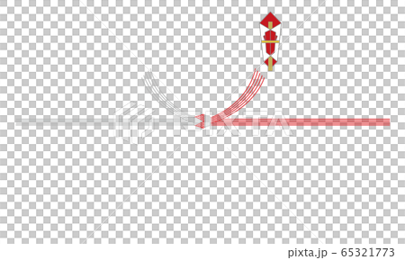 熨斗紙_紅白結び切り 水引（5本） 65321773